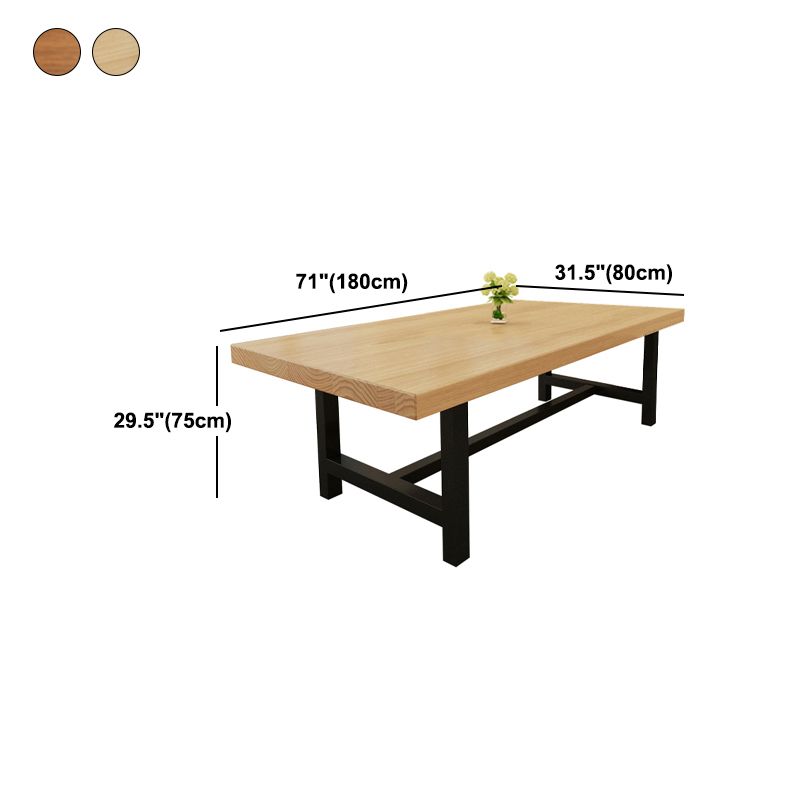 Solid Wood Rectangular Meeting Table Home Office Industrial Working Desk