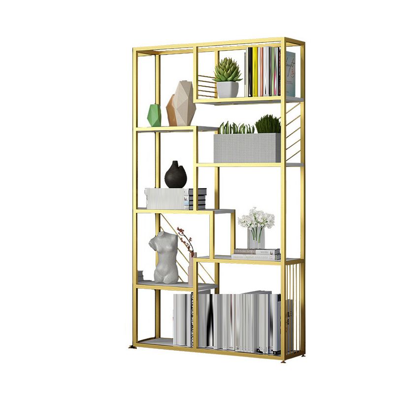 Glam Book Shelf Metal Etagere Open Shelf Bookcase for Bedroom