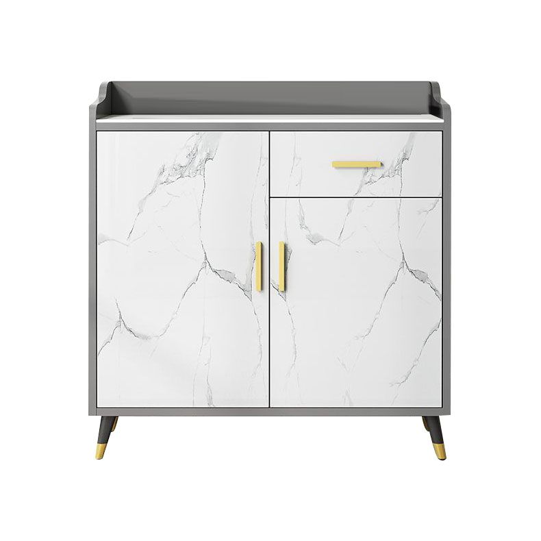 Stone Sideboard Modern Style Side Board with Drawers and Cabinets