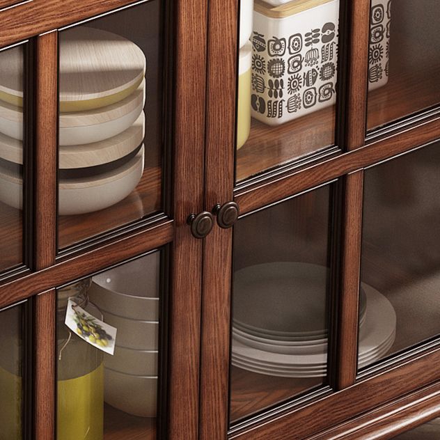 Contemporary Sideboard Cabinet Ash Sideboard with Doors for Kitchen