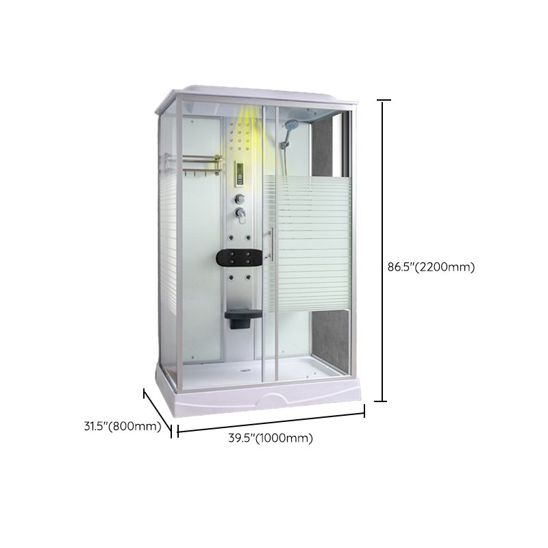 Rectangle Shower Stall Tempered Glass Shower Stall with Towel Bar