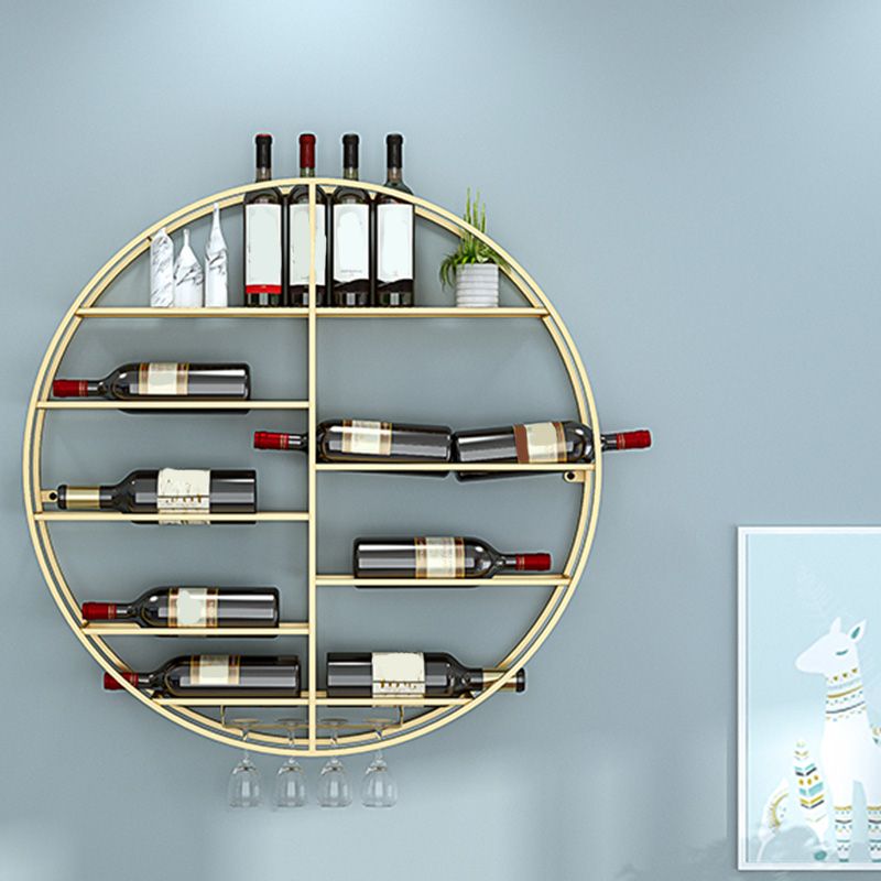 Metal Wall Mounted Wine Rack 4.3"W Wine Stemware Holder 10-Bottle