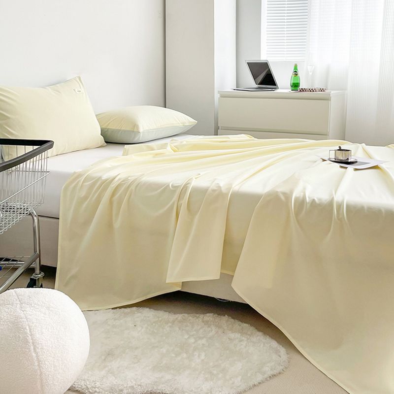 Modern Elegant Bed Sheet Set Solid Color Fitted Sheet for Bedroom