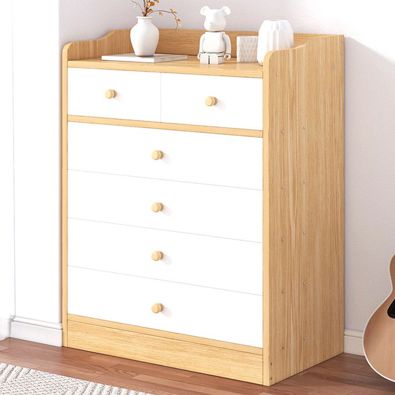 Modern Wooden Accent Chest with Drawers Scratch Resistant Chest