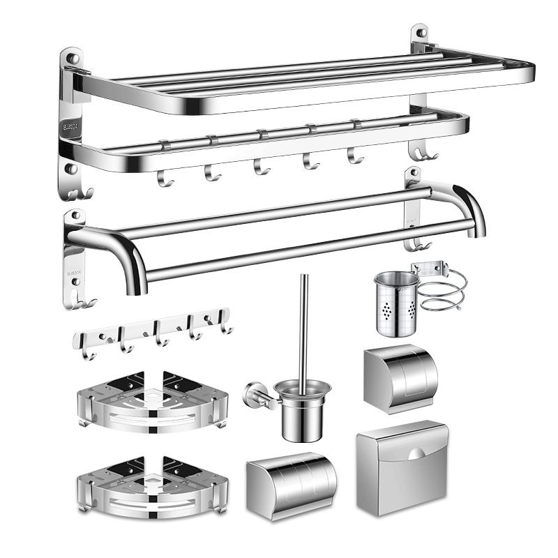 Modern Stainless Steel Bathroom Set Paper Holder Bath Shelf Bathroom Hardware