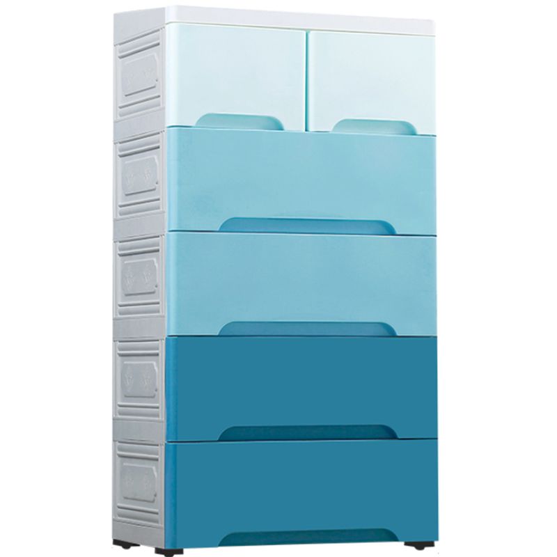 Modern Kids Dressers Vertical Plastic Nursery Dresser with Drawers