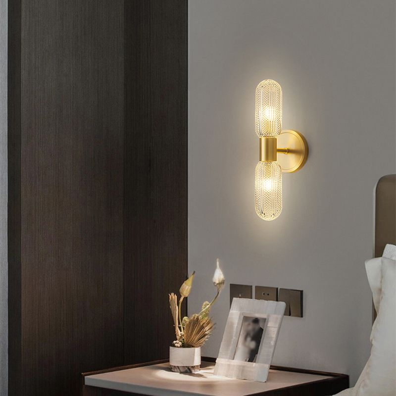 2-Light Unique Shape Wall Mounted Light Modern Sconce Light Fixture for Washroom