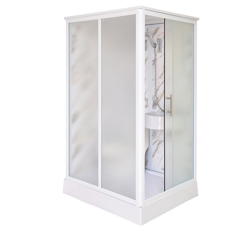 Framed Tempered Glass Shower Enclosure with Pedestal Full-Framed Shower Enclosure