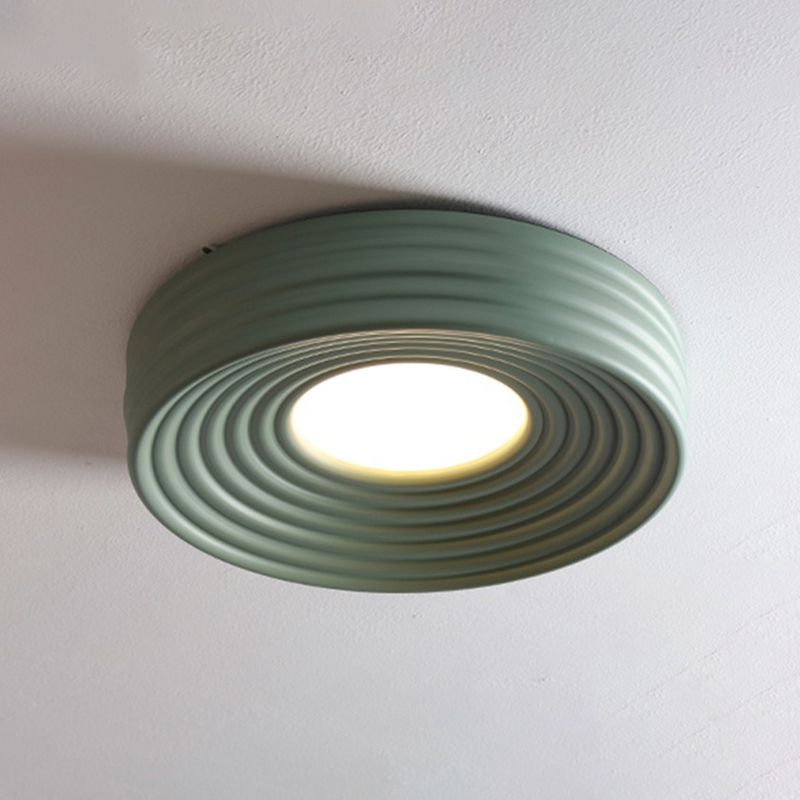 Modern Ceiling Light LED Round Ceiling Mount Light with Metal Shade for Bedroom