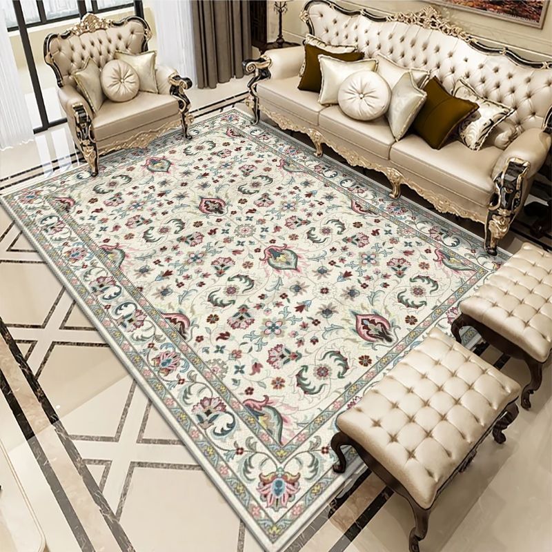 Fancy Red Area tapijt Marokko Marokko Antiek patroon Area Rug Polyester Niet-slip Tapijt voor woonkamer