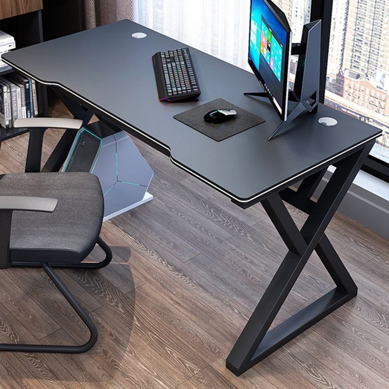 Industrial Computer Desk Sled Cable Management Office Desk with Metal Legs