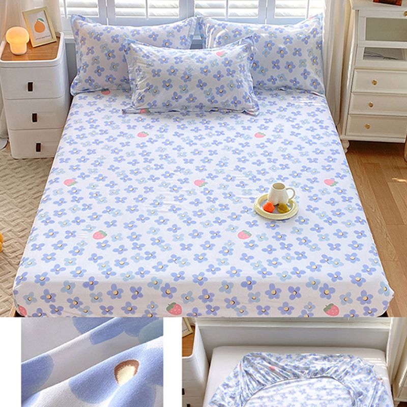 Cotton Fitted Sheet Single Piece Home Bedroom Simple Bed Sheet