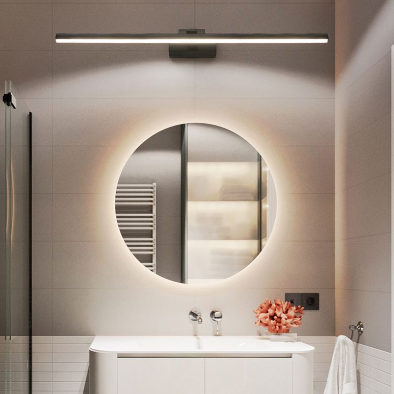 1-Light Postmodern Metal Vanity Light Straight LED Mirror Light for Bathroom