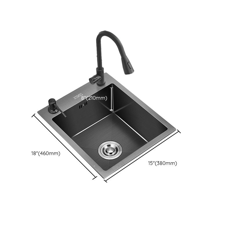 Contemporary Stainless Steel Sink 2 Holes Drop-In Kitchen Sink