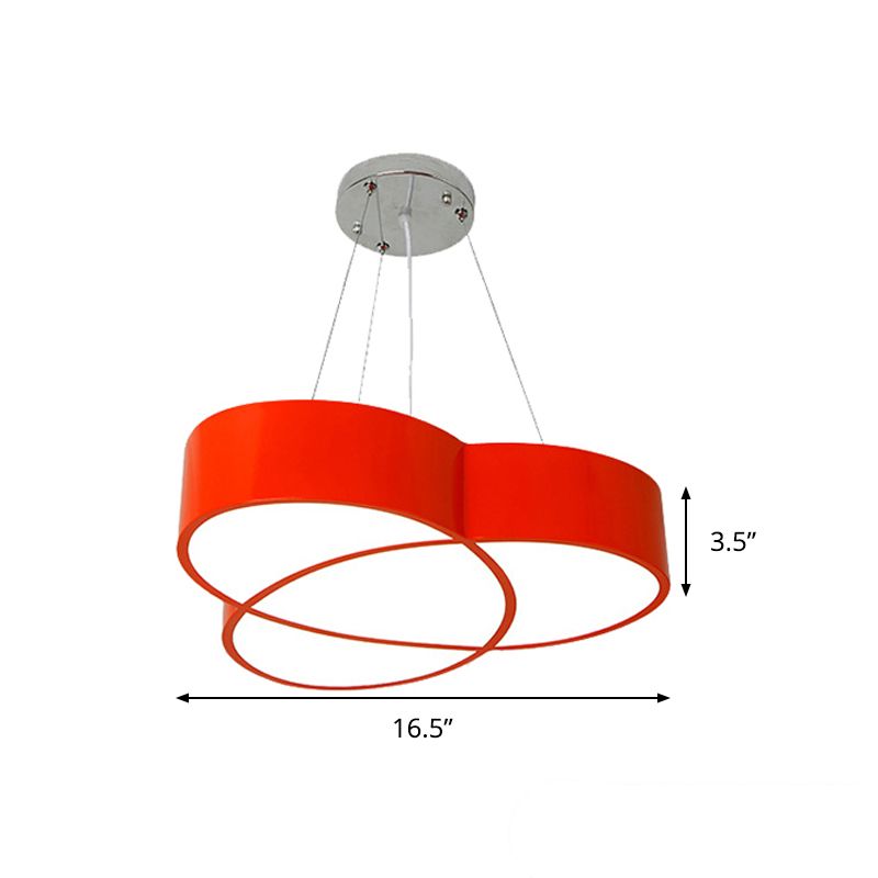 Flower Shape Pendant Light Creative Metal & Acrylic Pendant Lamp for Nursing Room