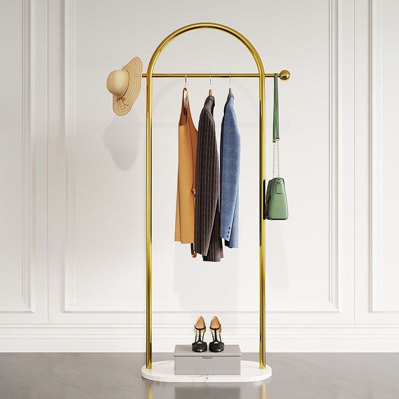 Gorgeous Metal Coat Rack Marble Bottom Coat Rack with Coat Hooks