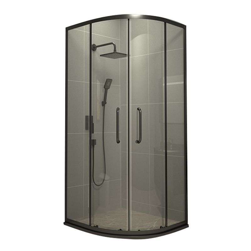 Transparent Shower Bath Door Curved Shower Doors Double Sliding