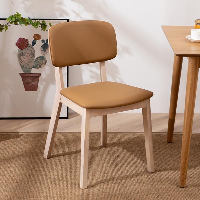 Wood Dining Side Chair Open Back Dining Side Chair for Dining Room