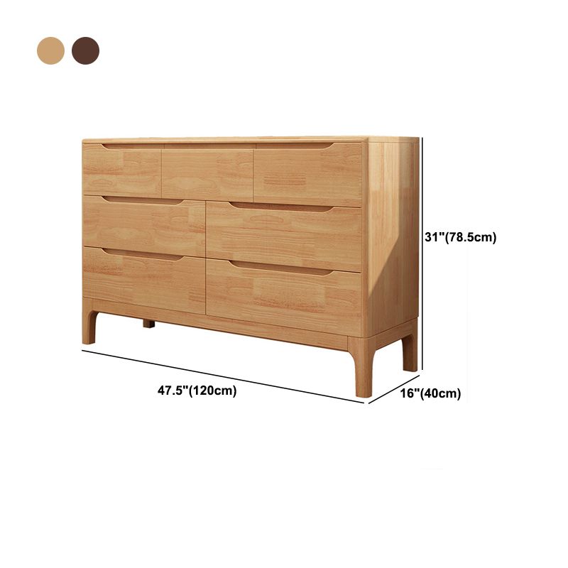 Rubberwood Accent Chest 11.81" Wide Rectangle Standard Chest with Drawers