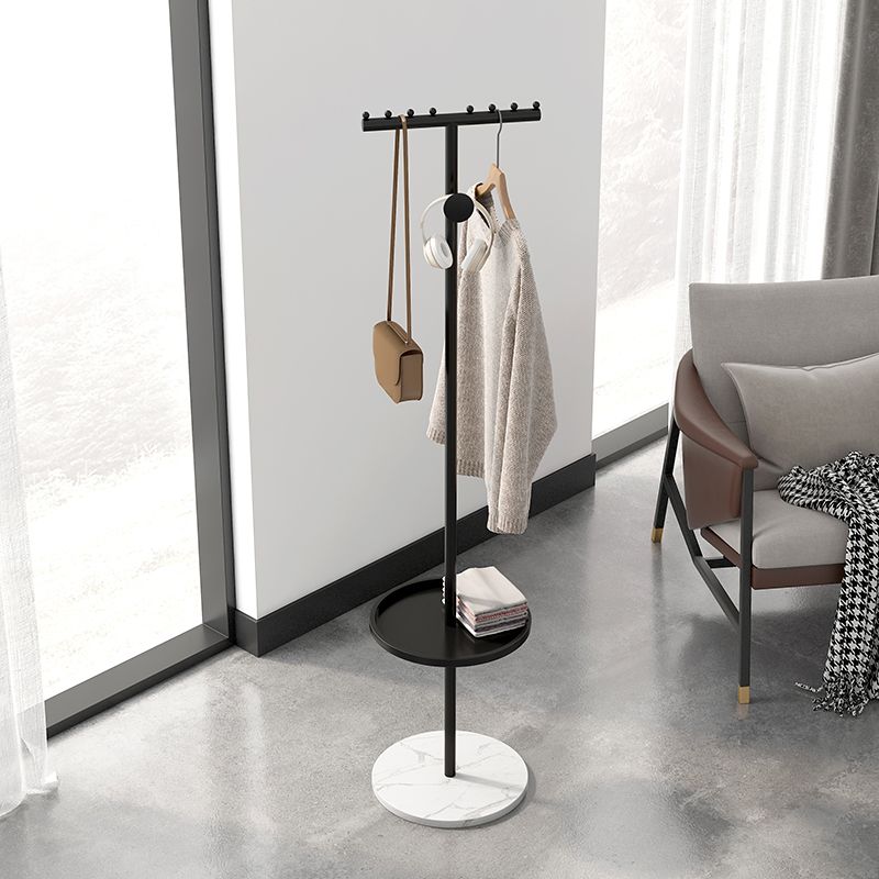 Hall Stand Coat Hanger Modern Style Metal Hall Tree Hall with Shelf