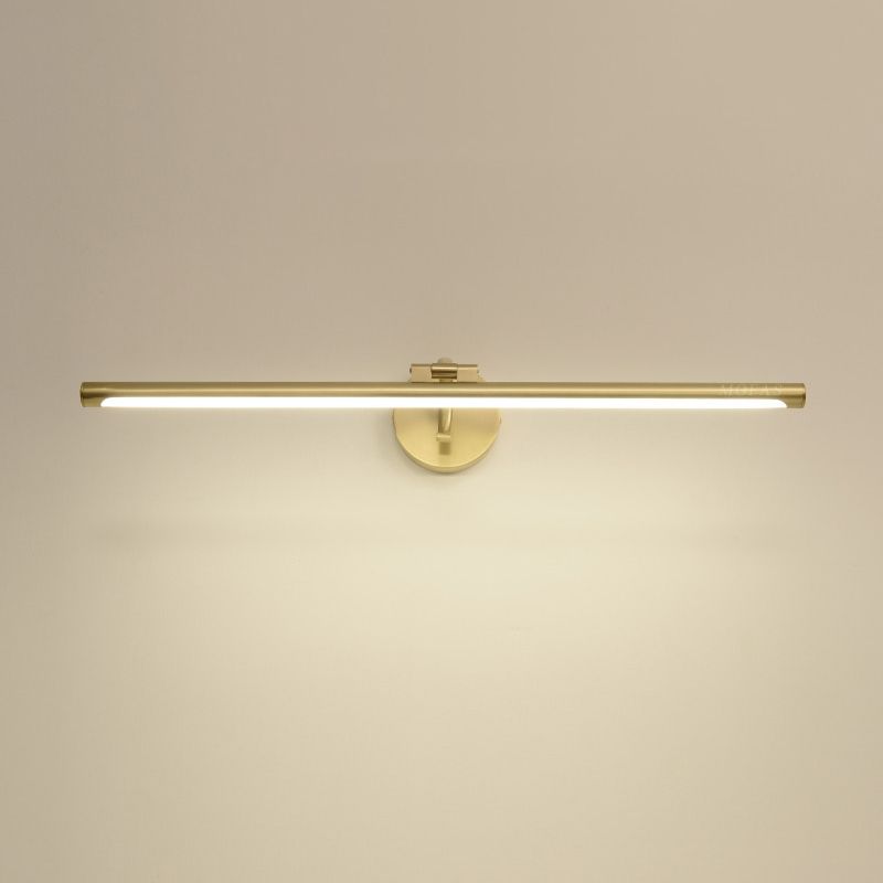 Acrylic LED Vanity Light in Modern Style Metal Linear Wall Light in Gold