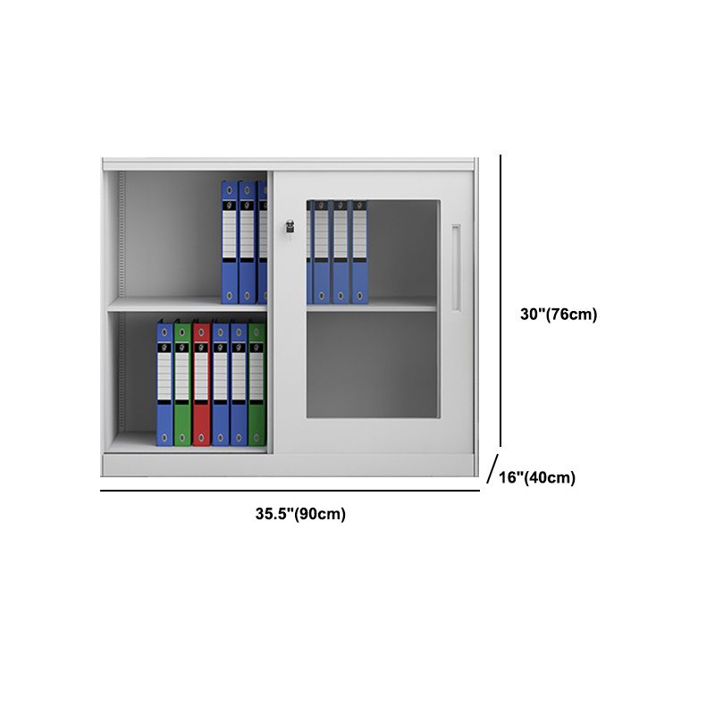 Contemporary File Cabinets Steel Frame Horizontal File Cabinet with Key Lock