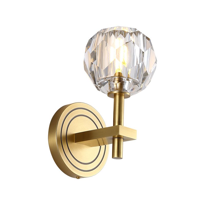 Luxury Style Crystal Wall Light Fixture Ball Shape Wall Lamps for Living Room