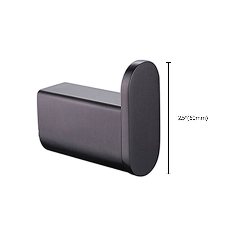 Dark Gray Modern Bathroom Accessory Set Steel Bathroom Accessory Kit