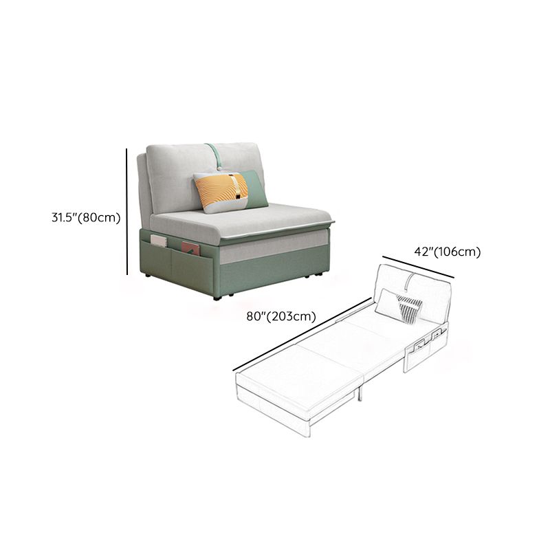 Contemporary Style Sofa Bed Upholstered No Theme Kid Bed in Gray