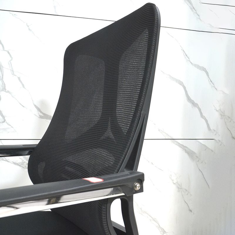 Arms Included Office Chair Contemporary Chrome Frame Desk Chair