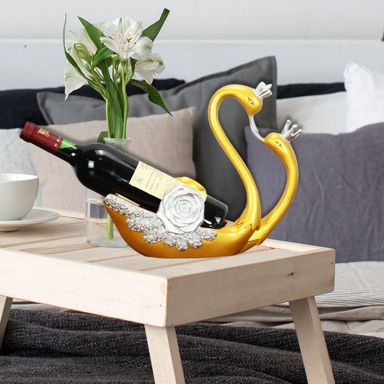 Glam Tabletop Wine Bottle Holder Resin Wine Rack Bottle for Room