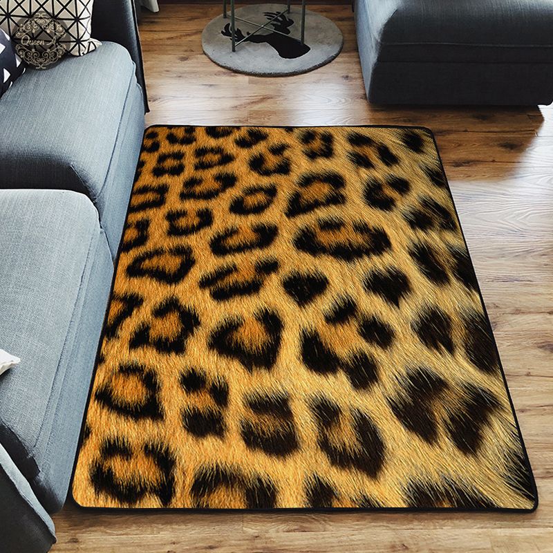 Tapis créatif occasionnel motif de fourrure animale multicolaire tapis lavable de machine de soins faciles pour décoration