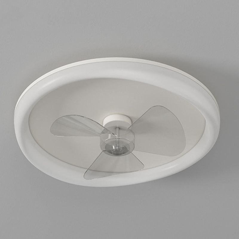 3-Blade Contemporary Ceiling Fan White LED Fan with Light for Room