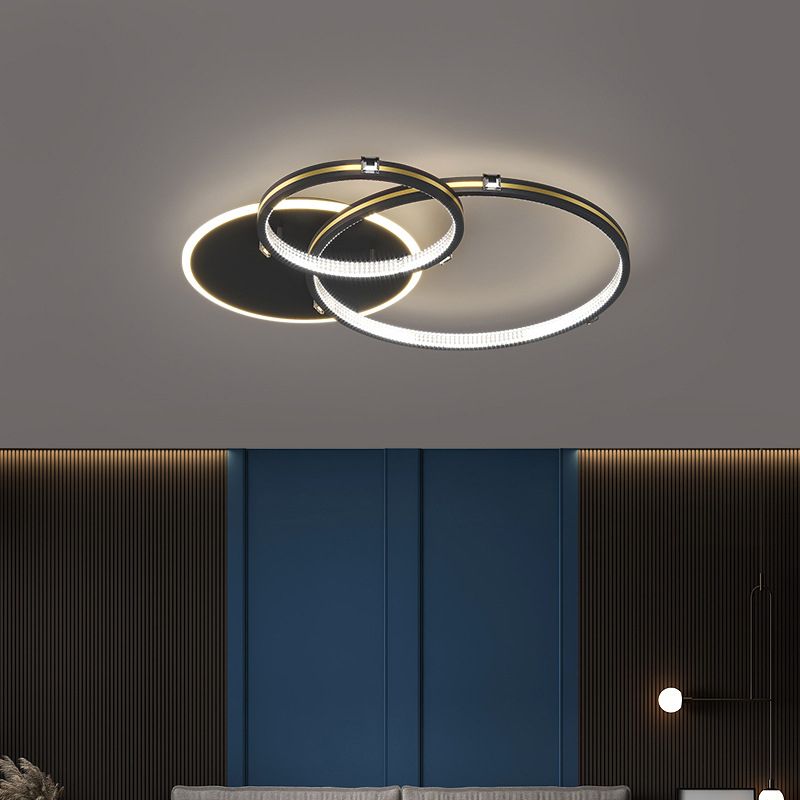 3-Lights Modern Style Flush Mount Acrylic Ceiling Light for Bedroom