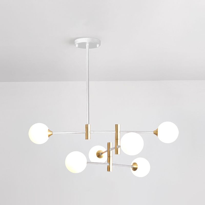 Glass Ball Pendant Lighting Fixtures Modern Style Mutil Lights Suspension Pendant