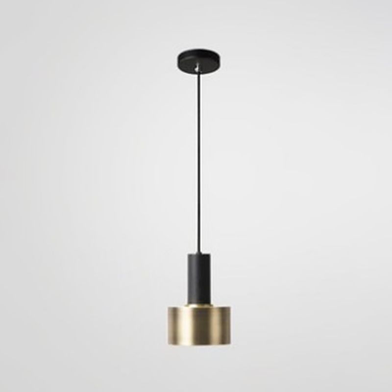 Brass Torchlight Shaped Pendant Lamp Postmodern Metal Hanging Light for Dining Room