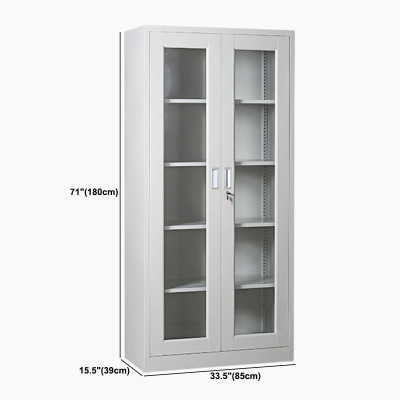 Light Gray File Cabinet Vertical Fireproof File Cabinet with Locking Drawers for Office