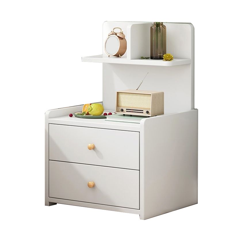 Open Storage Modern Night Table Drawer Storage Imitation Wood Nightstand