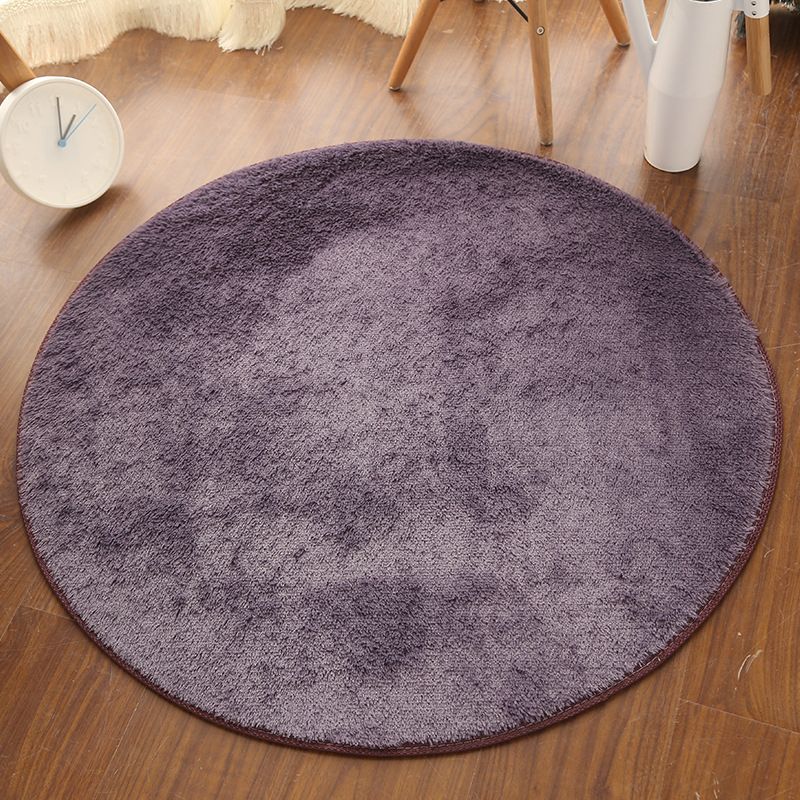 Multi Colored Comfort Rug Polypropylene Solid Color Carpet Non-Slip Backing Pet Friendly Washable Rug for Bedroom