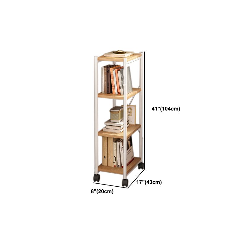 Modern Style Movable Etagere Bookcase Steel Home Office Bookshelf