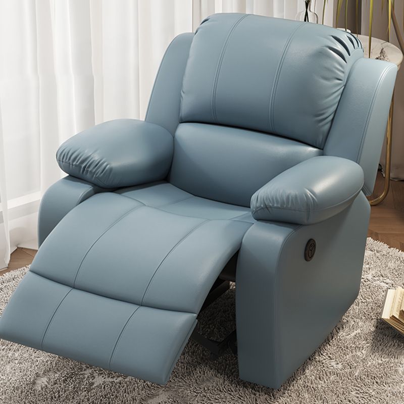 Solid Color Faux Leather Standard Recliner Manual- Lever Recliner Chair