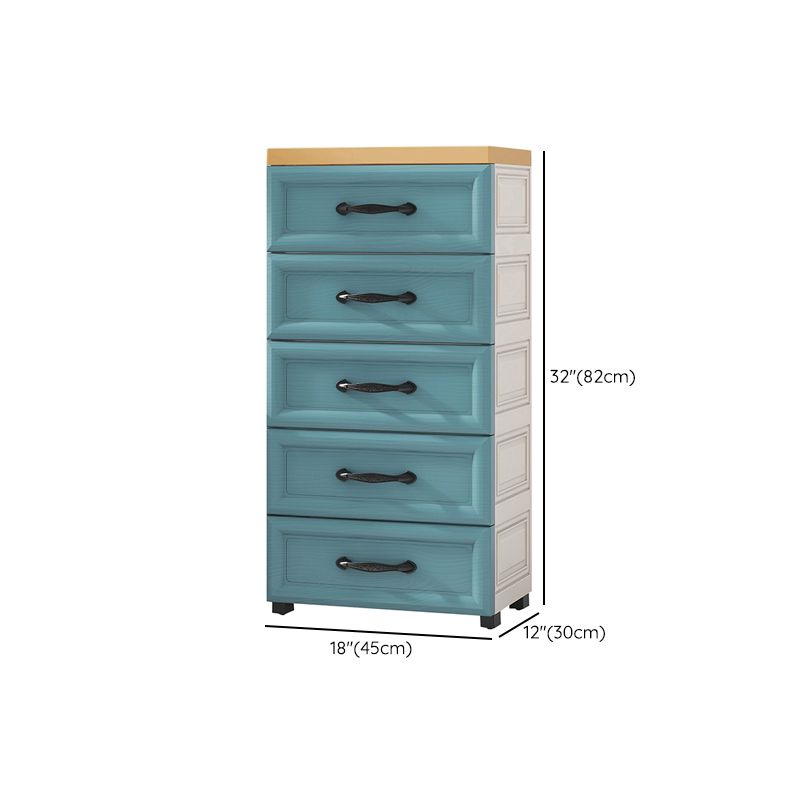 Modernism Vertical Kids Nightstand Plastic Nursery Dresser for Bedroom Home