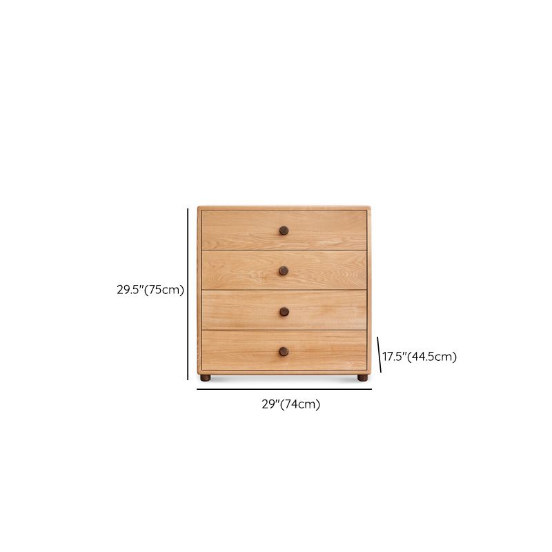 Natural Scandinavian Kids Nightstand Solid Wood Baby Dresser