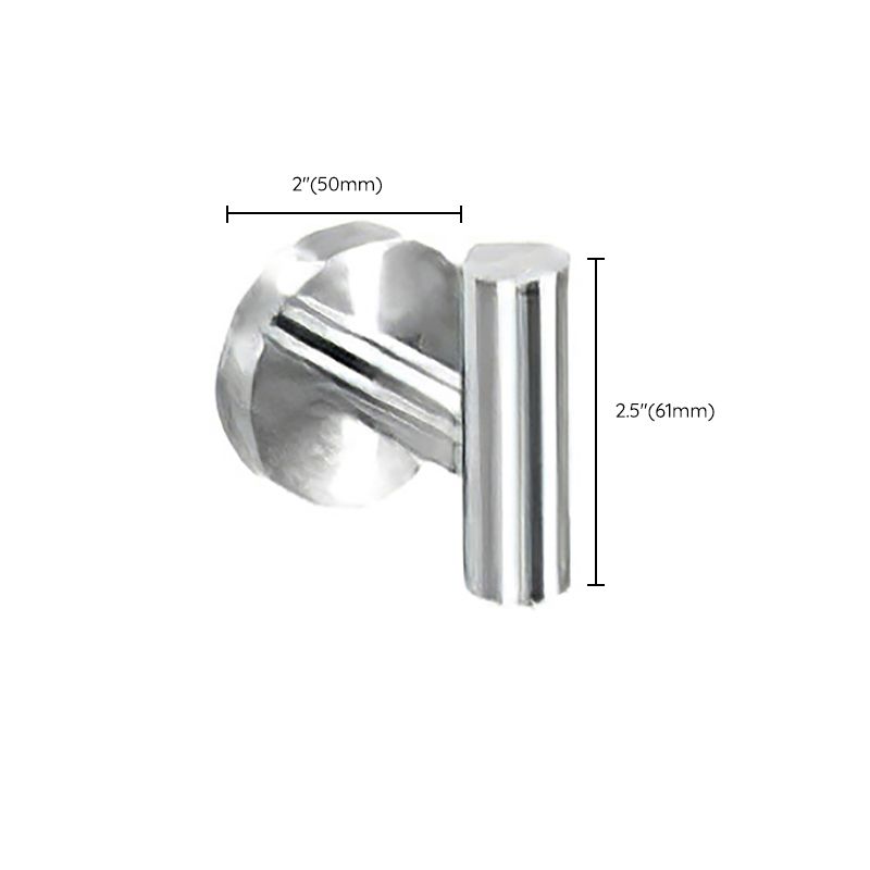 Metal Simple Bathroom Accessory as Individual or as a Set in Silver