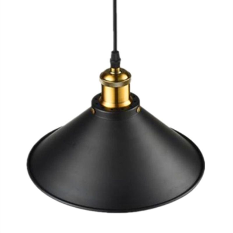 Black 1 Light Pendant Light Industrial Retro Retro Tile Tile Metal Metal Sanging Lamping for Dining Room