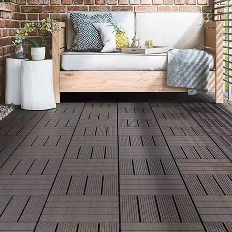 Interlocking Deck Tile Solid Color Water-Resistant Composite Deck Tile Kit