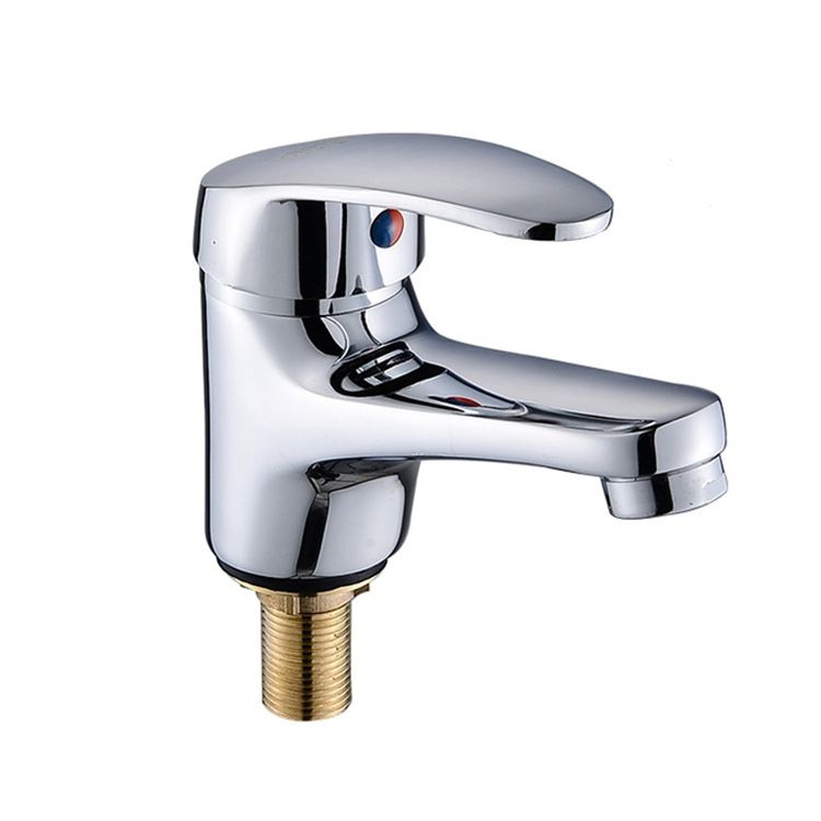 Contemporary Single Handle Kitchen Faucet  Low Profile Faucet in Chrome