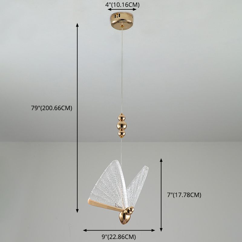 Modern Creative Style Butterfly Pendant Light Creative Acrylic Hanging Lamps for Living Room