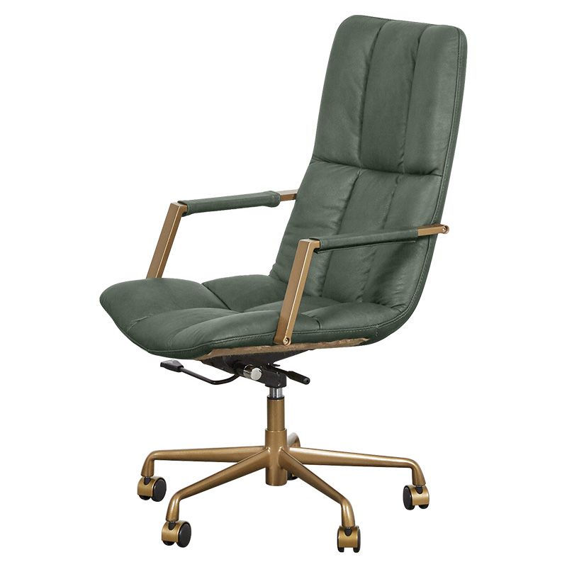 Modernism Fixed Arms Office Chair Tilt Mechanism Desk Chair with Wheels for Home