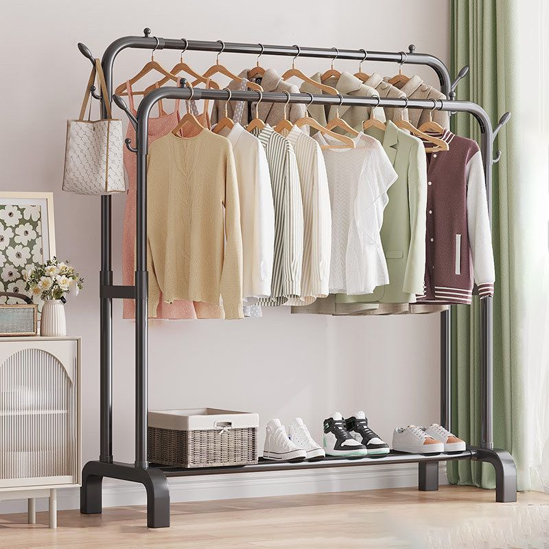 Contemporary Metal Coat Rack Storage Shelving Coat Rack with Coat Hooks